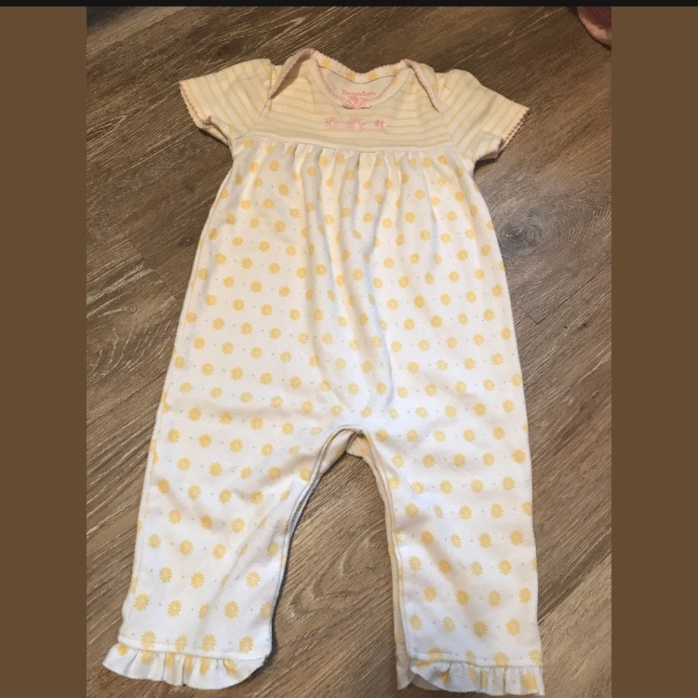 3-6 month yellow floral jumper!